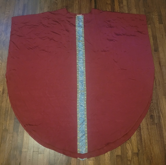 Vintage Catholic Priest Red Chasuble Vestment Robe St Christopher's Guild NY - Picture 1 of 5